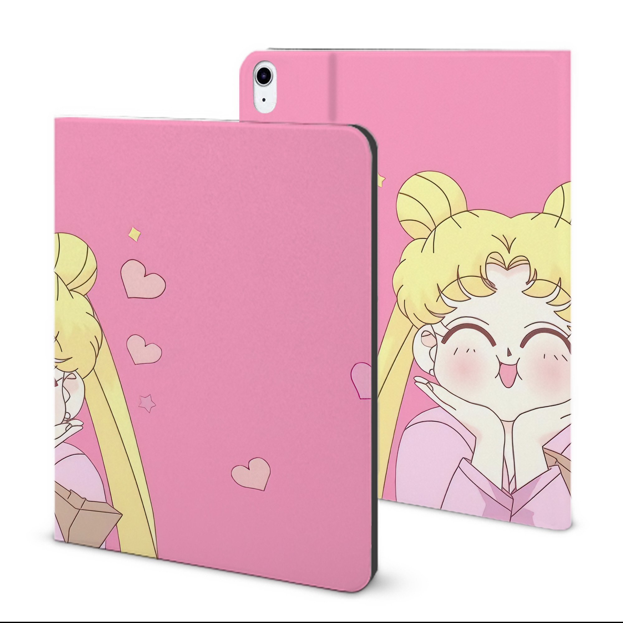 （画像用） 美少女戦士セーラームーン Sailor Moon IPad ケース ブック型 PUレザー TPU 耐衝撃 軽量 薄型 ペン収納なし 全面保護 IPad 各モデル対応